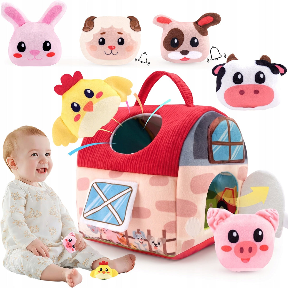 7IN1 MONTESSORI FARM SET WITH STUFFED ANIMALS AGED 6-12 MONTHS AS A GIFT