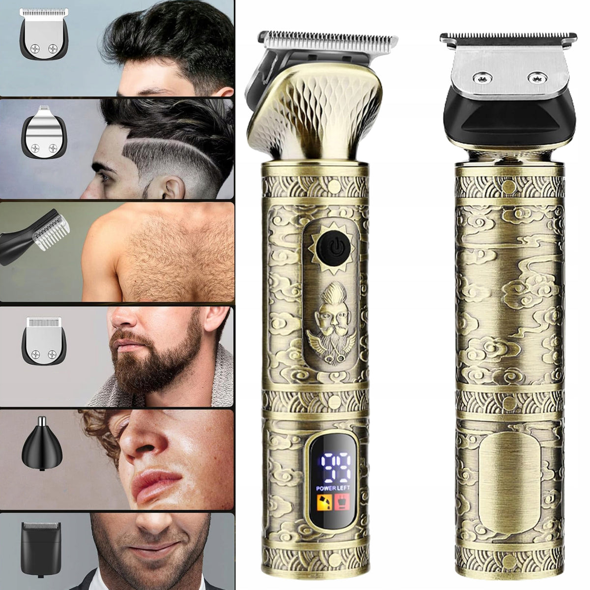 7In1 Trimmer Shaver Cordless Rechargeable Men Hair Beard Nose Grooming Kit