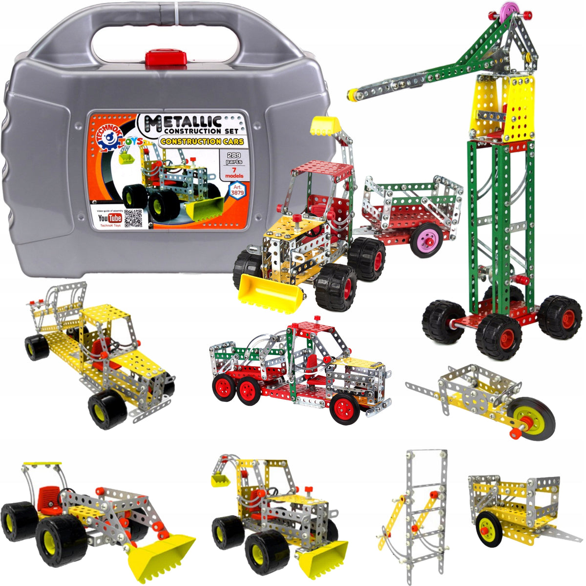 7in1 Metal Construction Car Building Blocks