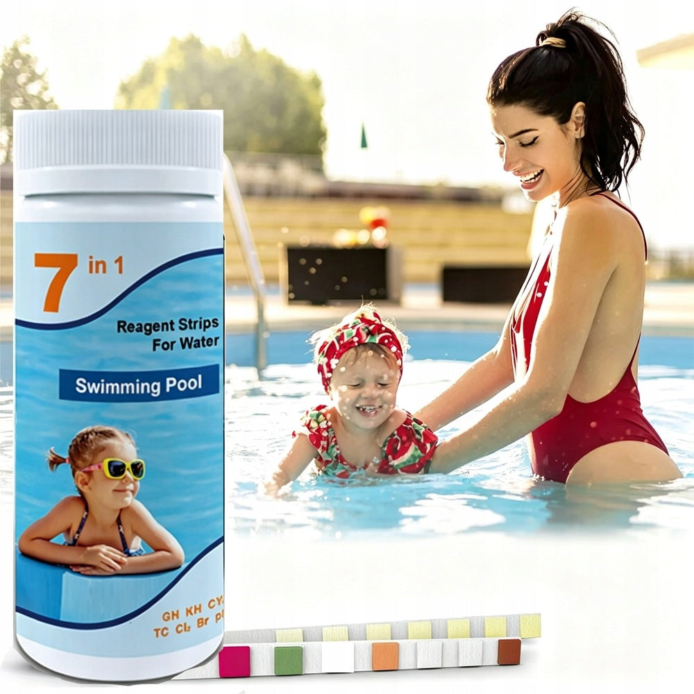 7in1 Tester Water Parameter Measurement Kit Swimming Pool Jacuzzi Strips PH 100x Brand no brand