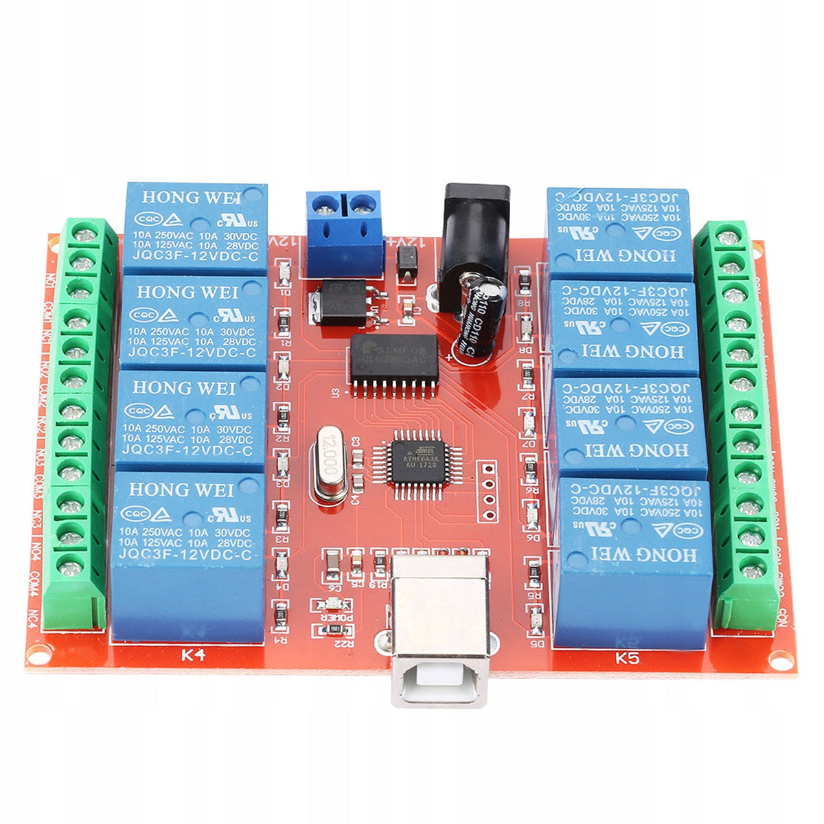 8-CHANNEL 12V RELAY MODULE WITH USB CONTROL