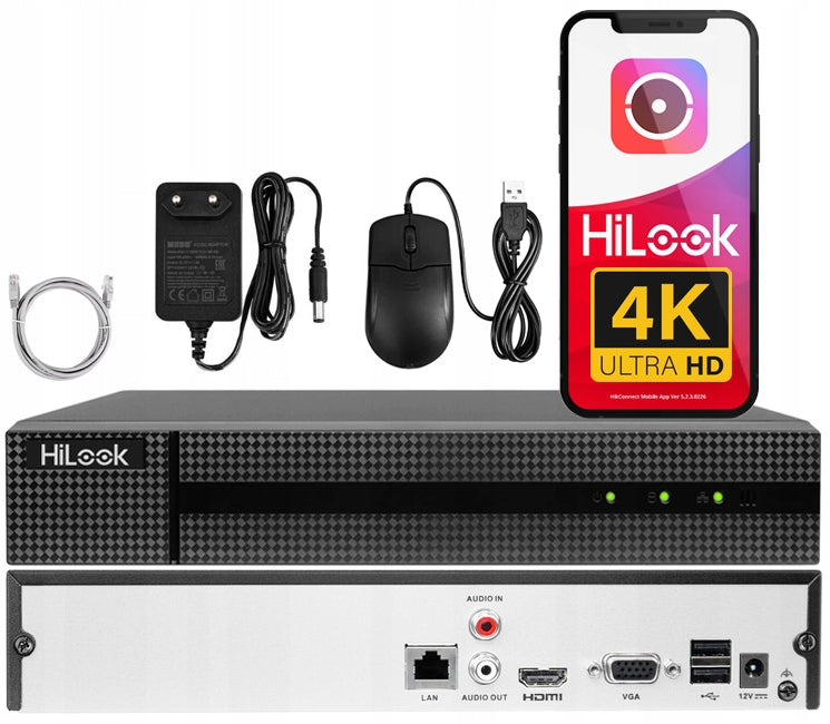 8 Channel IP Recorder HiLook by Hikvision NVR-108MH-C to 8MPx H.265