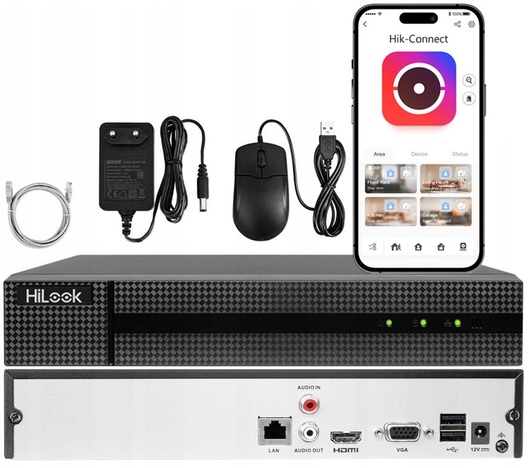 8 Channel IP Recorder for 8Mpx HiLook by Hikvision HikConnect App