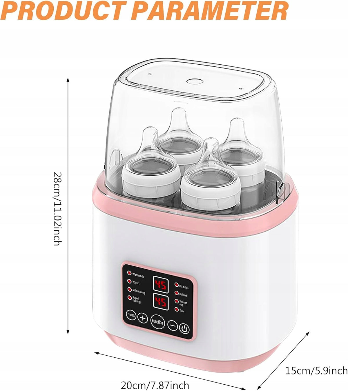 8 IN 1 BOTTLE WARMER FAST MILK HEATING AND STERILIZATION Brand Mami