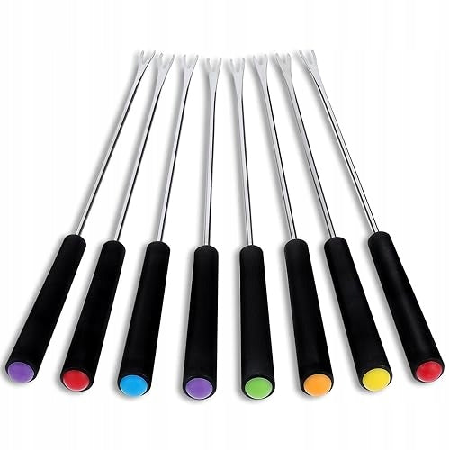 8 PCS STAINLESS STEEL FONDUE FORKS Steel Gift for Home