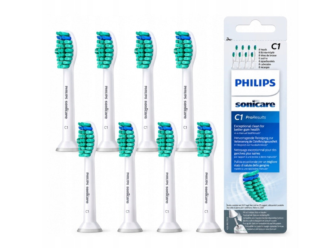 8 Pcs Tips for Philips Sonicare C1 Bacterial Plate Removal HX6014 Manufacturer code 6931481907417