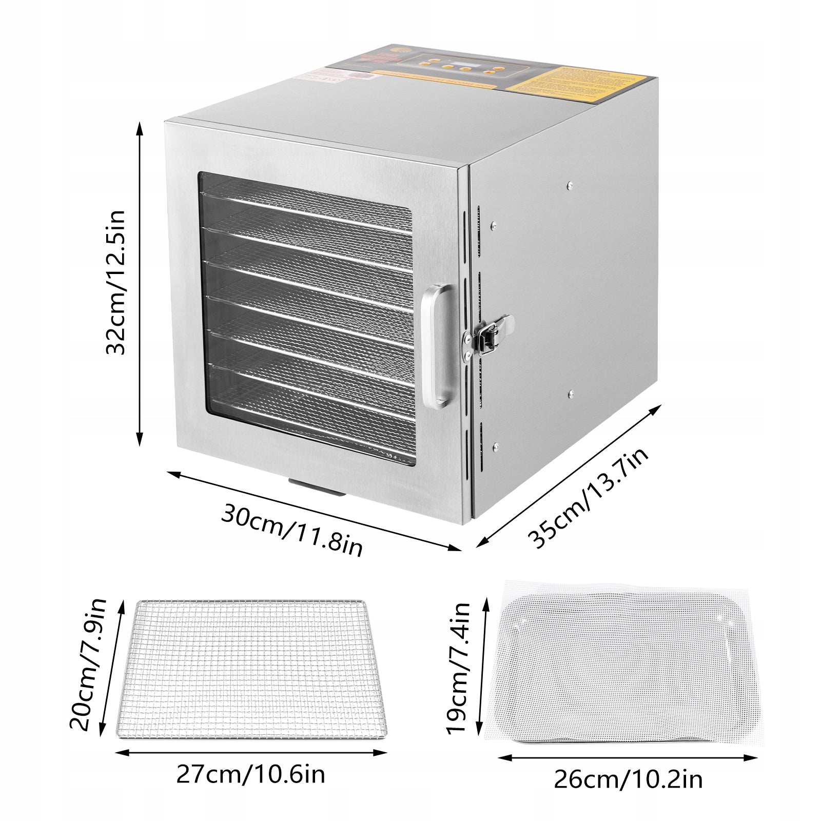 8-Tier Food Dehydrator Fruit-Dryer Machine for Drying Vegetable Meat 700w Manufacturer code dsgrdshstds