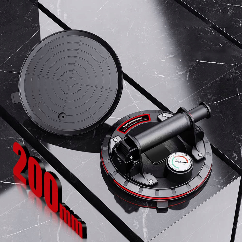 8" VACUUM SUCTION CUP FOR GRANITE TILES WITH PRESSURE GAUGE PUMP 200KG Manufacturer code Zestaw do Glazury Przyssawka