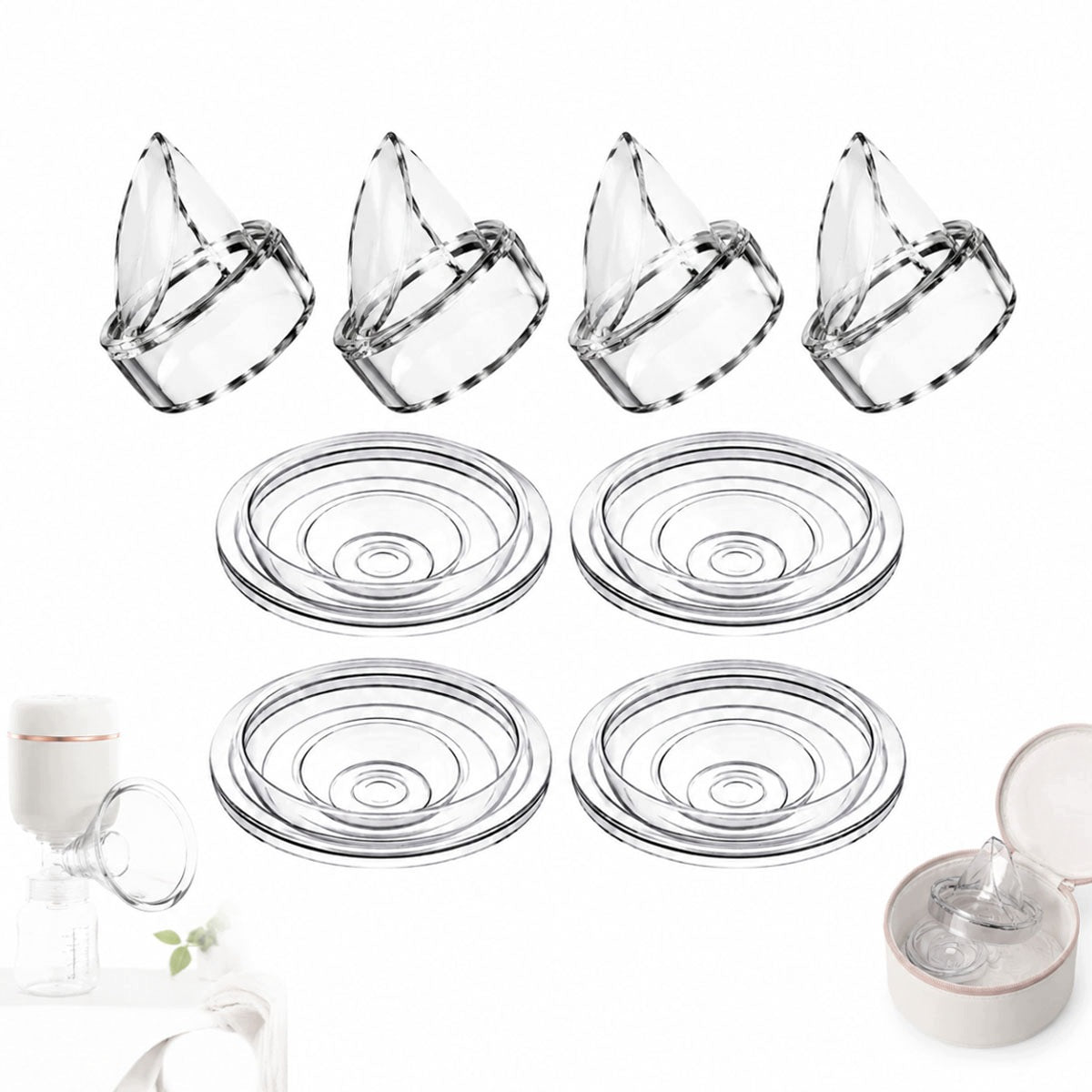 8 pcs – membrane, valve for shell breast pump S9 S12 S9Pro S12Pro