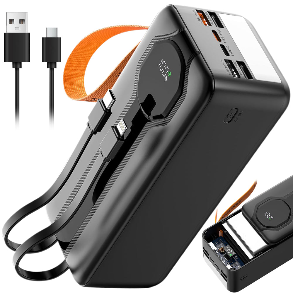 80000MAH PORTABLE CHARGER WITH DISPLAY AND QC FAST CHARGING Manufacturer code PD 22,5W POWER BANK