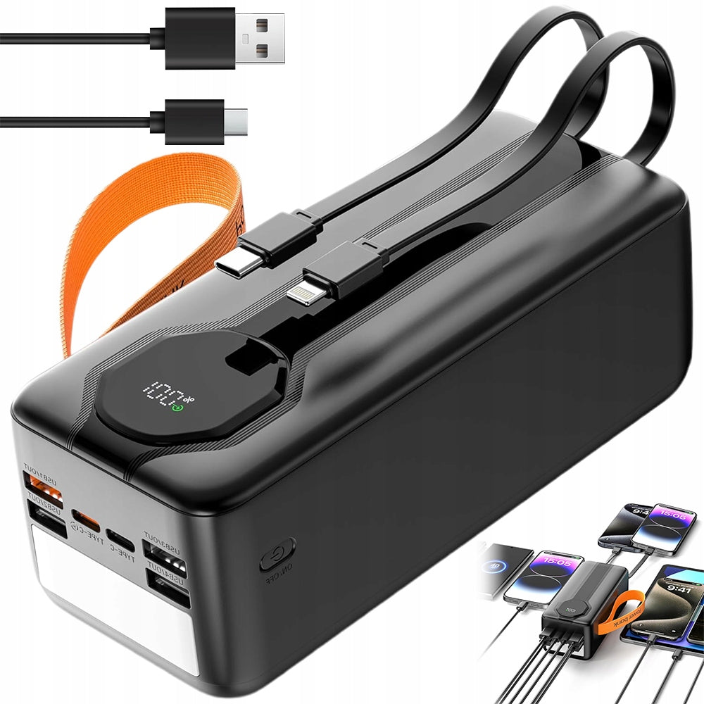 80000MAH PORTABLE CHARGER WITH DISPLAY AND QC FAST CHARGING Packaging status original