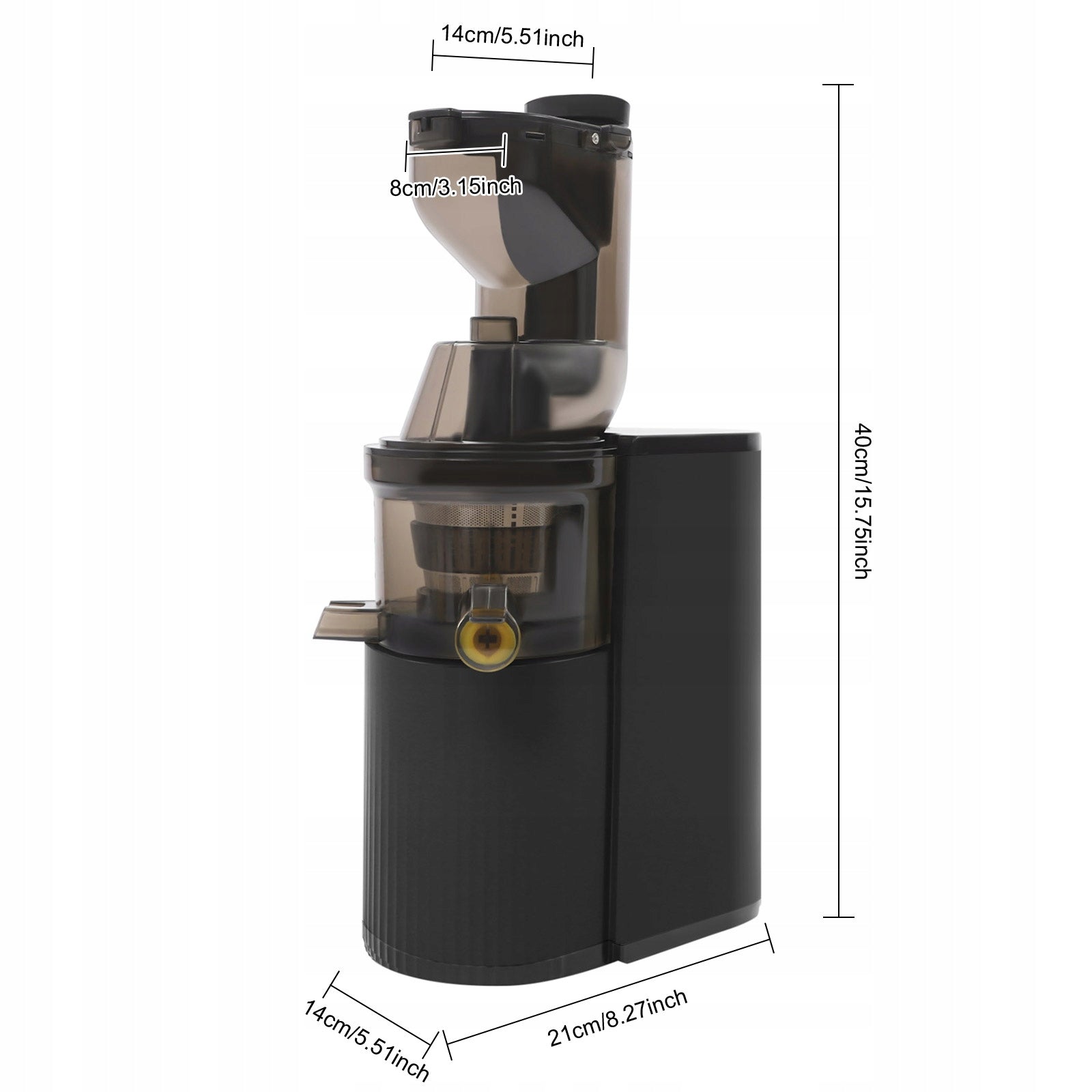 800W 48RPM Black Cold Press Professional Slow Masticating Juicer 500ML EAN (GTIN) 0763508675834