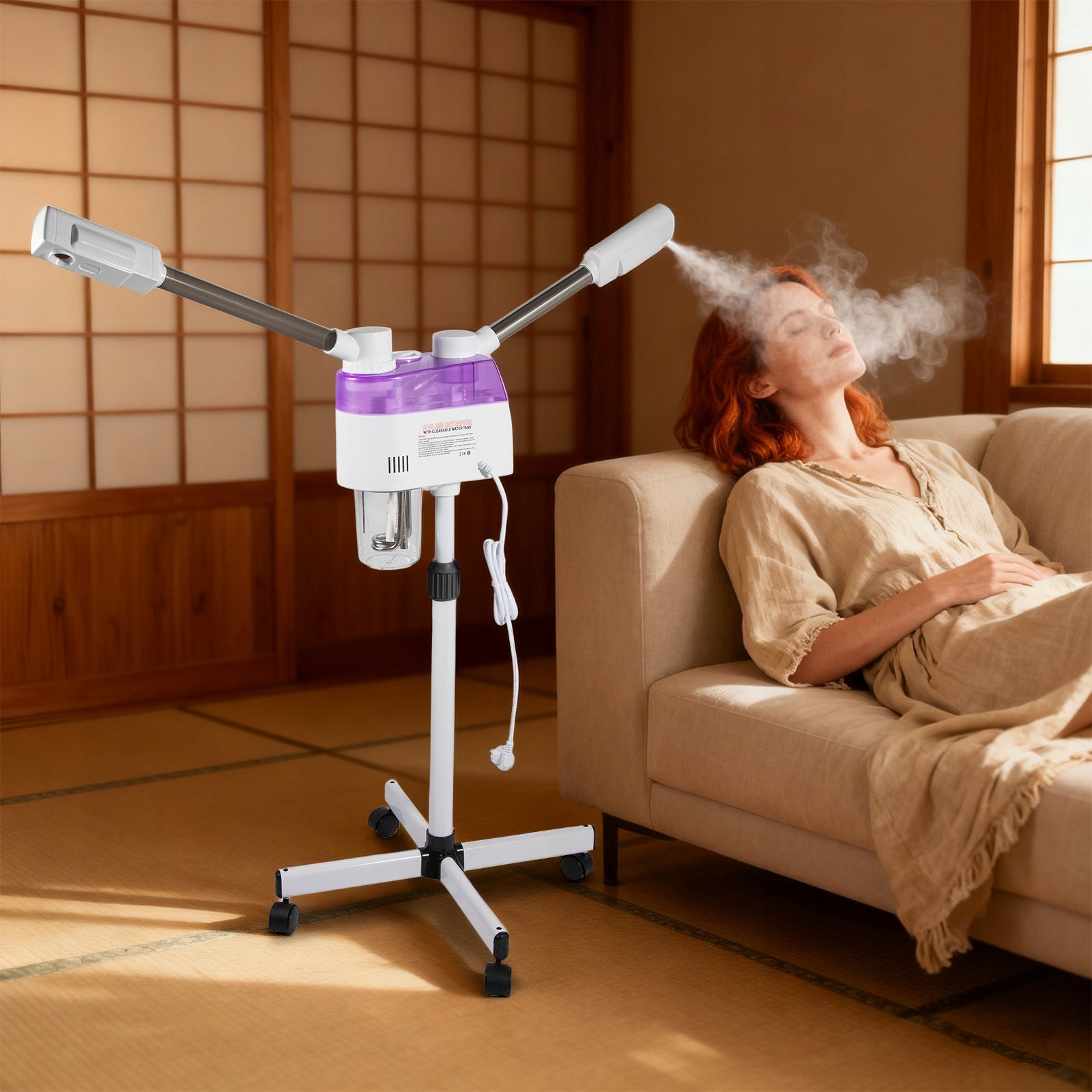 800W DOUBE TUBE FACIAL STEAMER Packaging status original