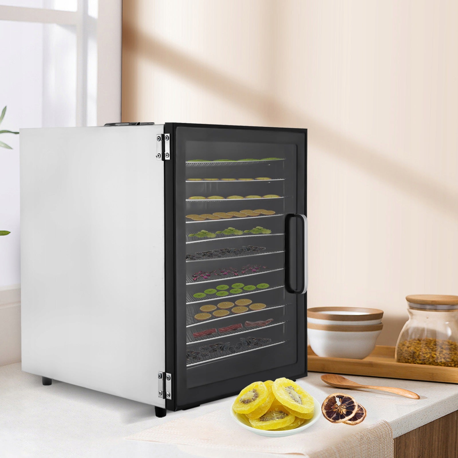 800W FOOD DEHYDRATOR 12 STAINLESS STEEL TRAYS FOR FRUIT,MEAT Manufacturer code A0G0