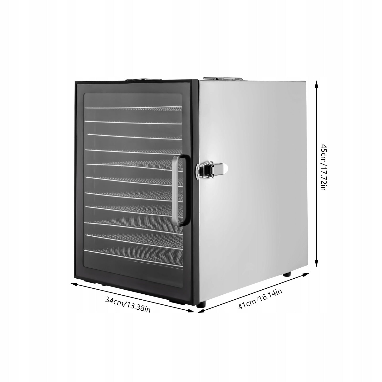 800W FOOD DEHYDRATOR 12 STAINLESS STEEL TRAYS FOR FRUIT,MEAT Packaging status original
