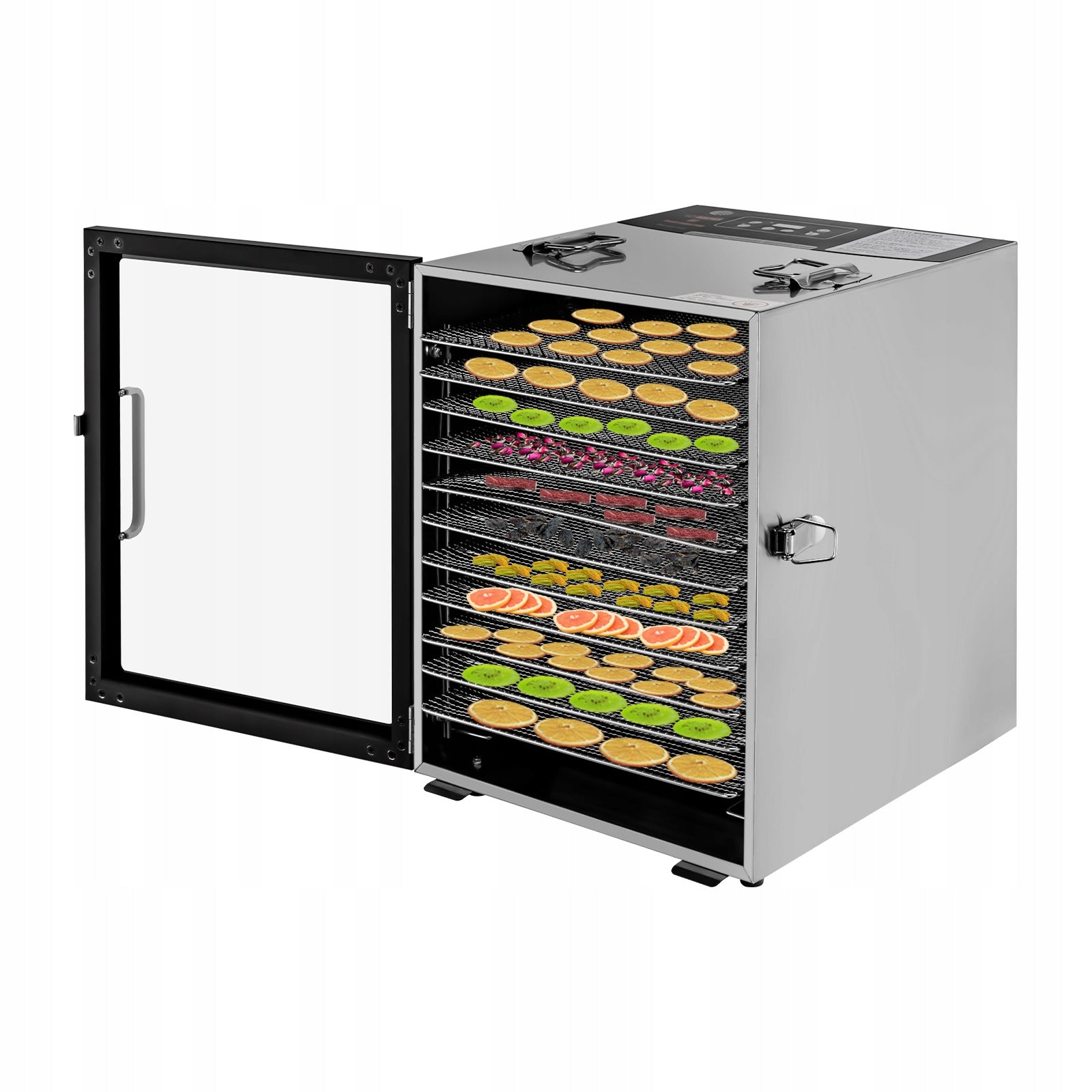 800W FOOD DEHYDRATOR 12 STAINLESS STEEL TRAYS FOR FRUIT,MEAT