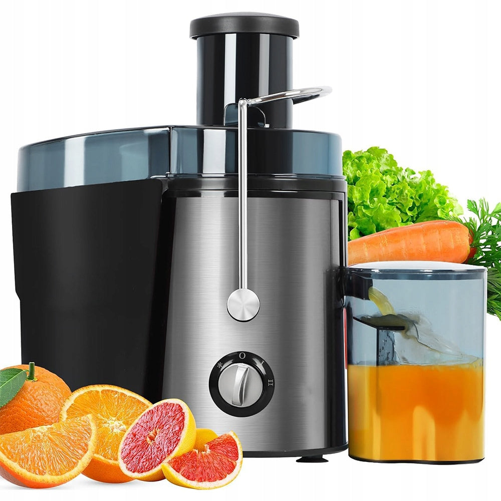 800W JUICER WITH TWO SPEEDS AND SILVER PULP CONTAINER