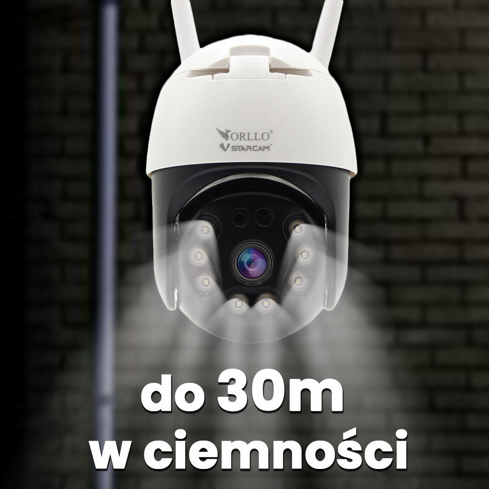 Lauko IP kamera ORLLO Z20, 4K, 8 MP, 5x optinis priartinimas, belaidė, su pasukama galvute
