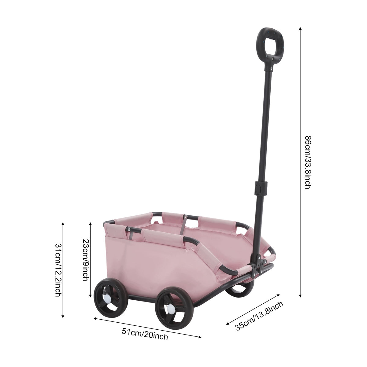 86x51x35cm Folding Dog Cart portable Pet Stroller for Travelling Pink Manufacturer code fdg-435ojtpld