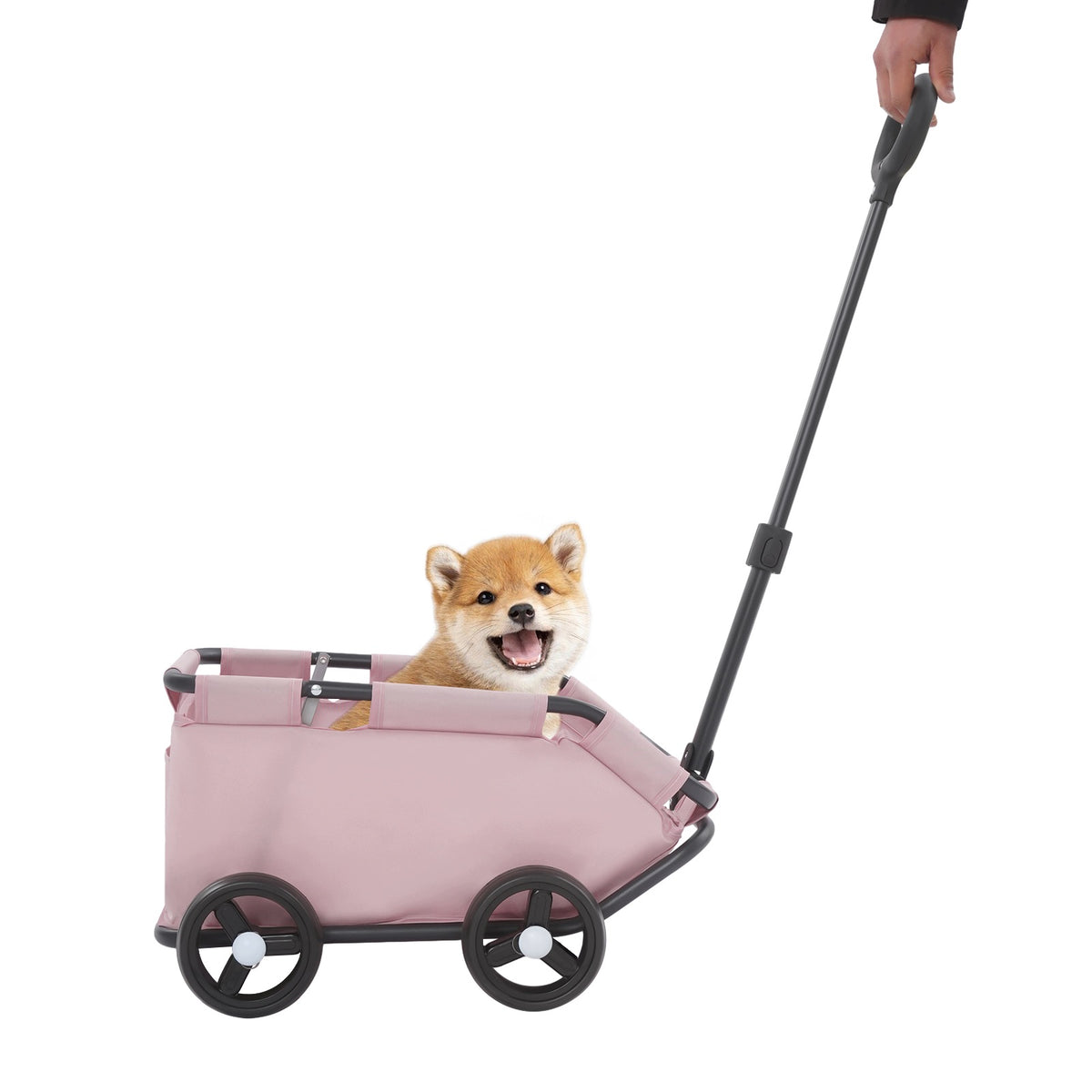 86x51x35cm Folding Dog Cart portable Pet Stroller for Travelling Pink