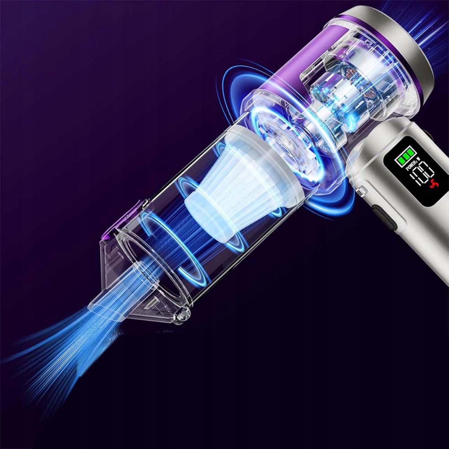 8IN1 CAR VACUUM CLEANER FOR CAR HANDHELD CYCLONE CORDLESS 1,5 KPA Packaging status original