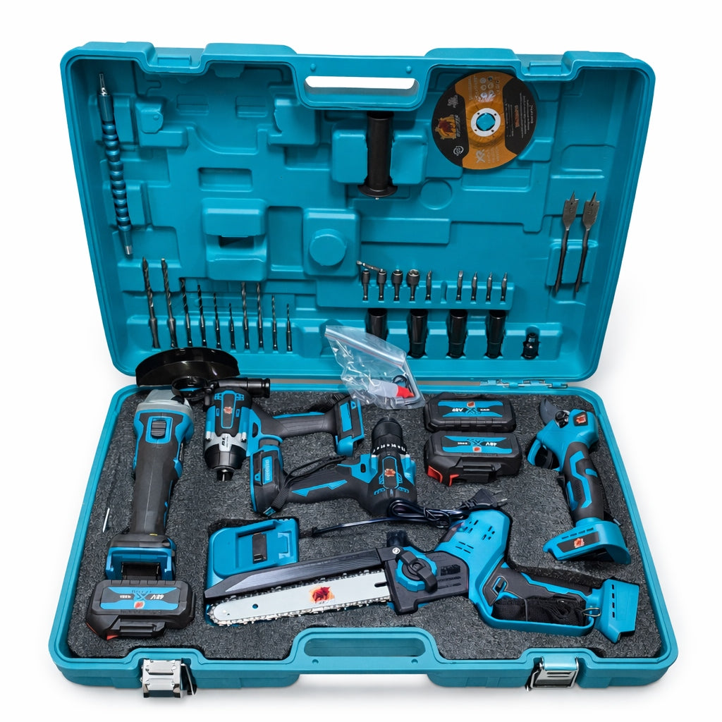 8IN1 CORDLESS TOOL SET GRINDER WRENCH SCREWDRIVER PRUNER SAW Manufacturer code bt-25613b