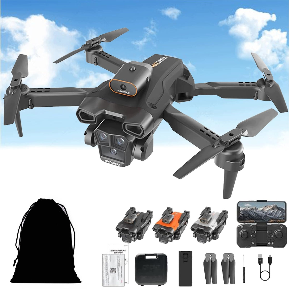 8K Lanus Triple Follow Me Folding Drone