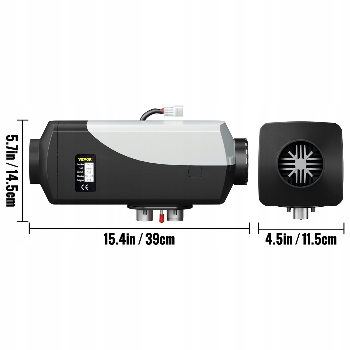 8KW Heater With Tank 10L Remote Control And Silencer Packaging status original