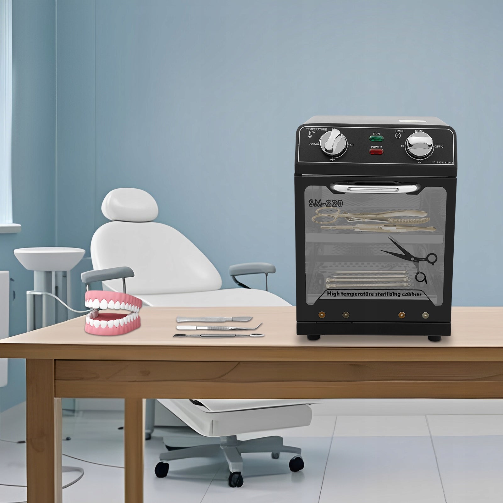 8L 600W 0-220° Disinfection Cabinet High Temperature Sterilizer|CE Packaging status original