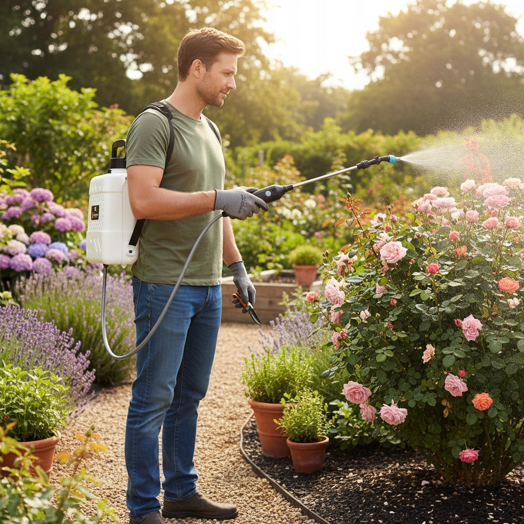 8L CORDLESS GARDEN SPRAYER ELECTRIC PORTABLE USB C 3 NOZZLES Brand Durabuild