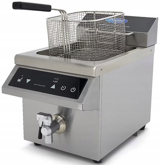 8L Induction Fryer with Tap Digital Fryer 3500W Maxima 09371090