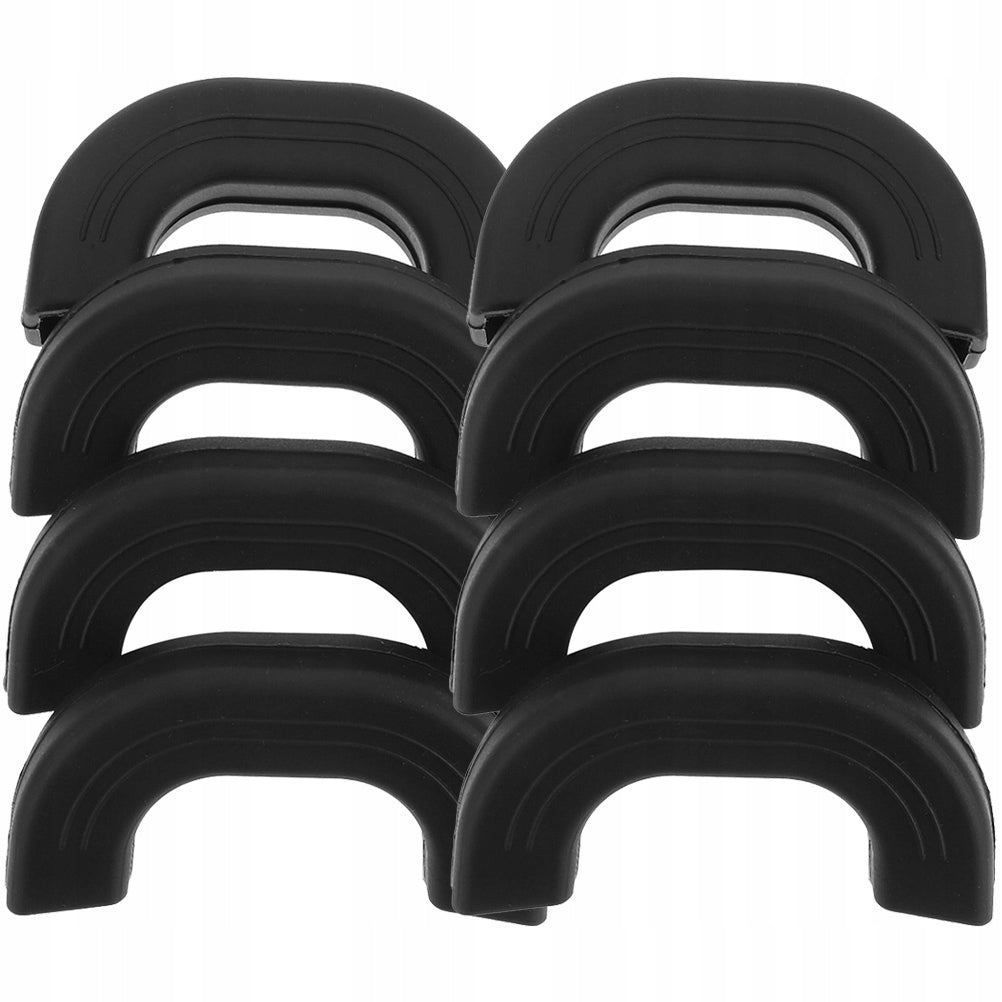 8PCS BLACK SILICONE POT HANDLE COVERS HEAT RESISTANT Brand no brand