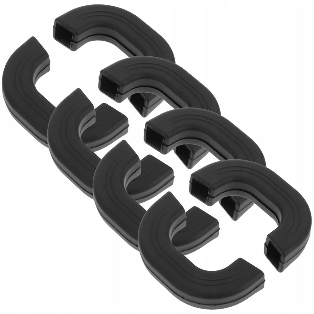8PCS BLACK SILICONE POT HANDLE COVERS HEAT RESISTANT Capacity 1 l