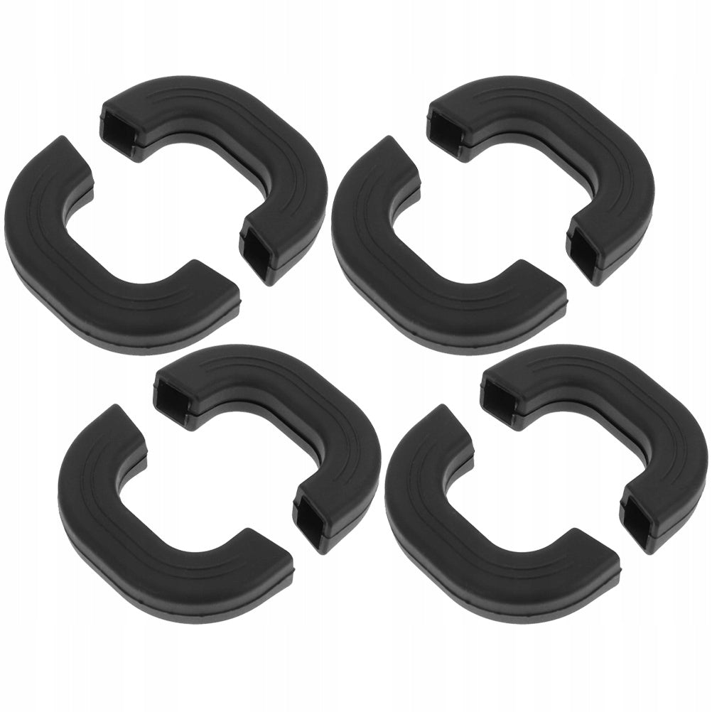 8PCS BLACK SILICONE POT HANDLE COVERS HEAT RESISTANT