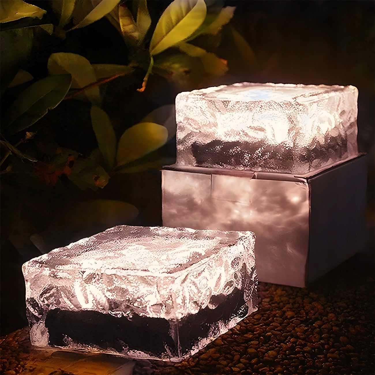 8X SOLAR INRUN LAMP GROUND ICE CUBE INRUN LIGHTS CUBE 7X7 Packaging status original