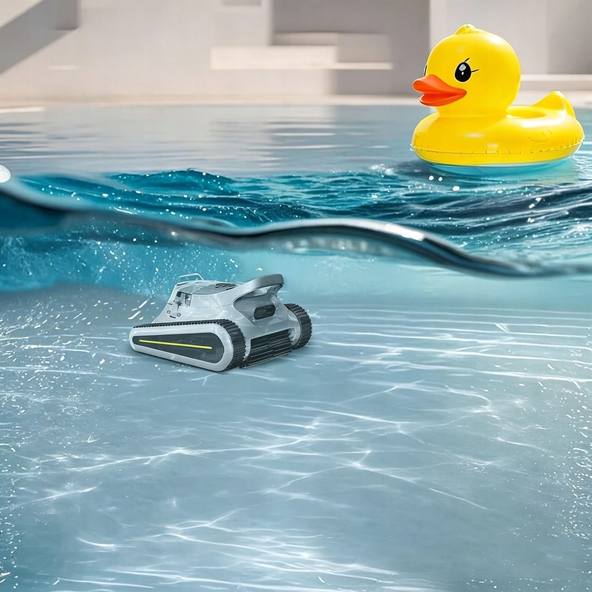 Belaidis baseino robotas siurblys, 180W, 45000Pa, su sonarine navigacija
