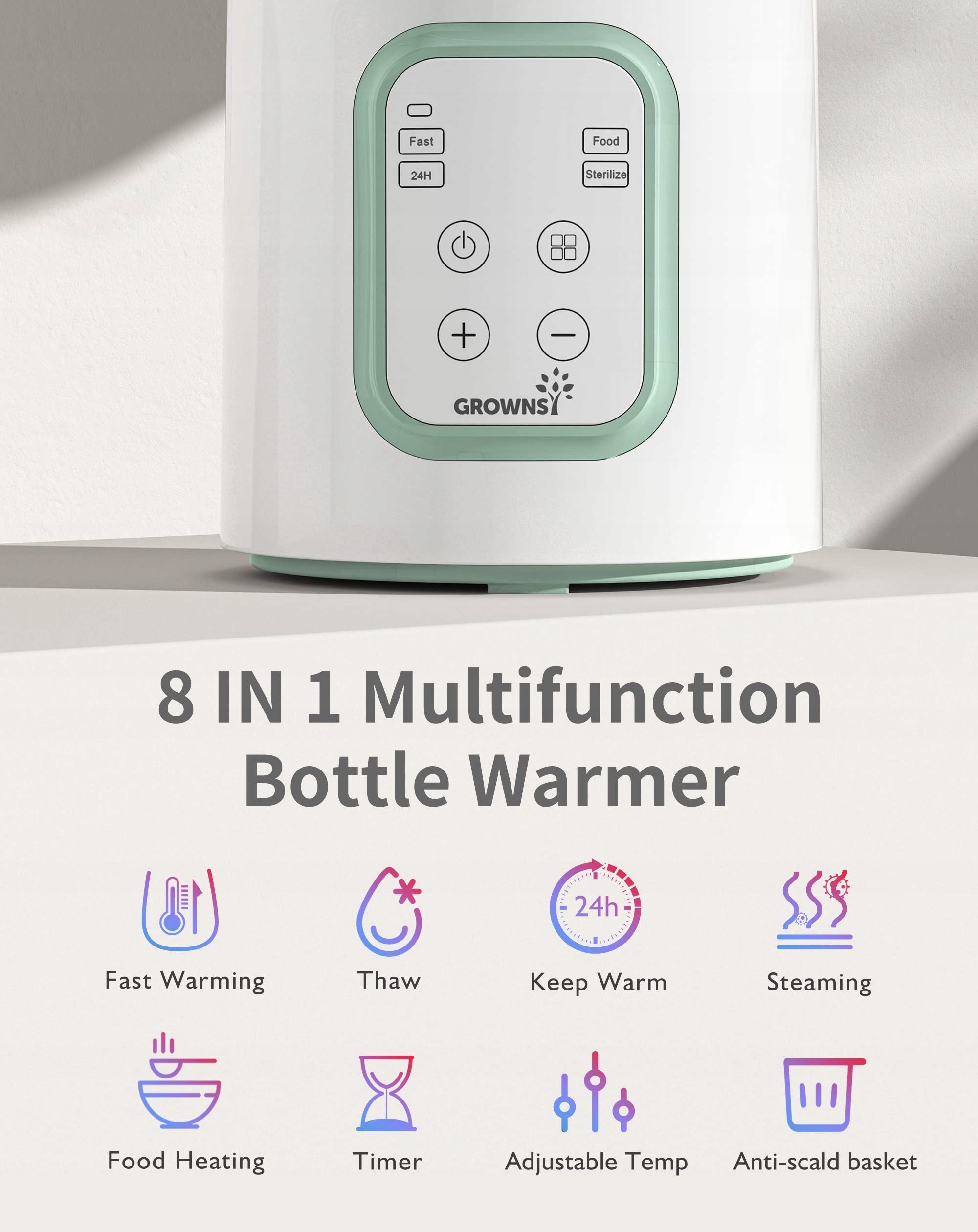 8in1 Multifunction Heater Sterilizer for Infant Bottles GROWNSY Brand no brand