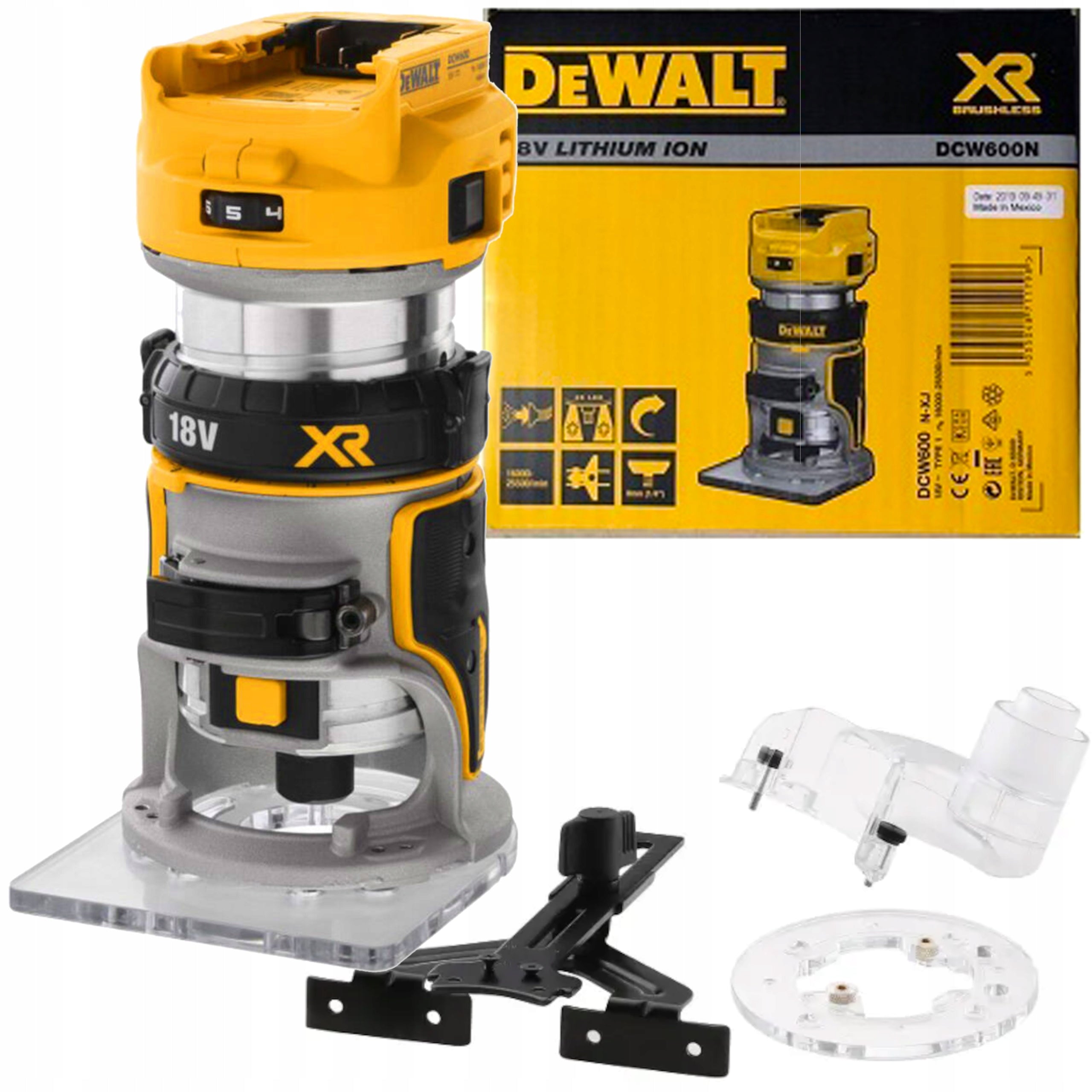 8mm 1/4" 18V HIGH SPINDLE EDGE MILLING MACHINE WITH DeWALT ADJUSTMENT