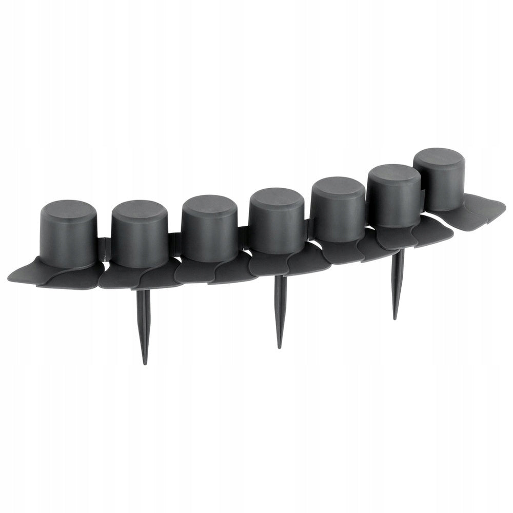 8x GARDEN Palisade grey fence border lawn edging beds 440 cm Manufacturer code 5900670129757