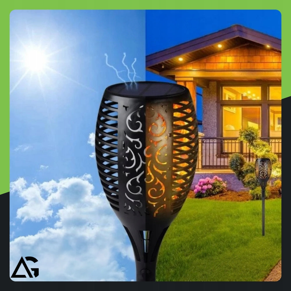 8x SOLAR GARDEN LAMP HAMMERED LED TORCH LANTERN FLAME EFFECT Manufacturer code POCHODNIA SOLARNA LAMPKA ZEWNĘTRZNA LATARNIA