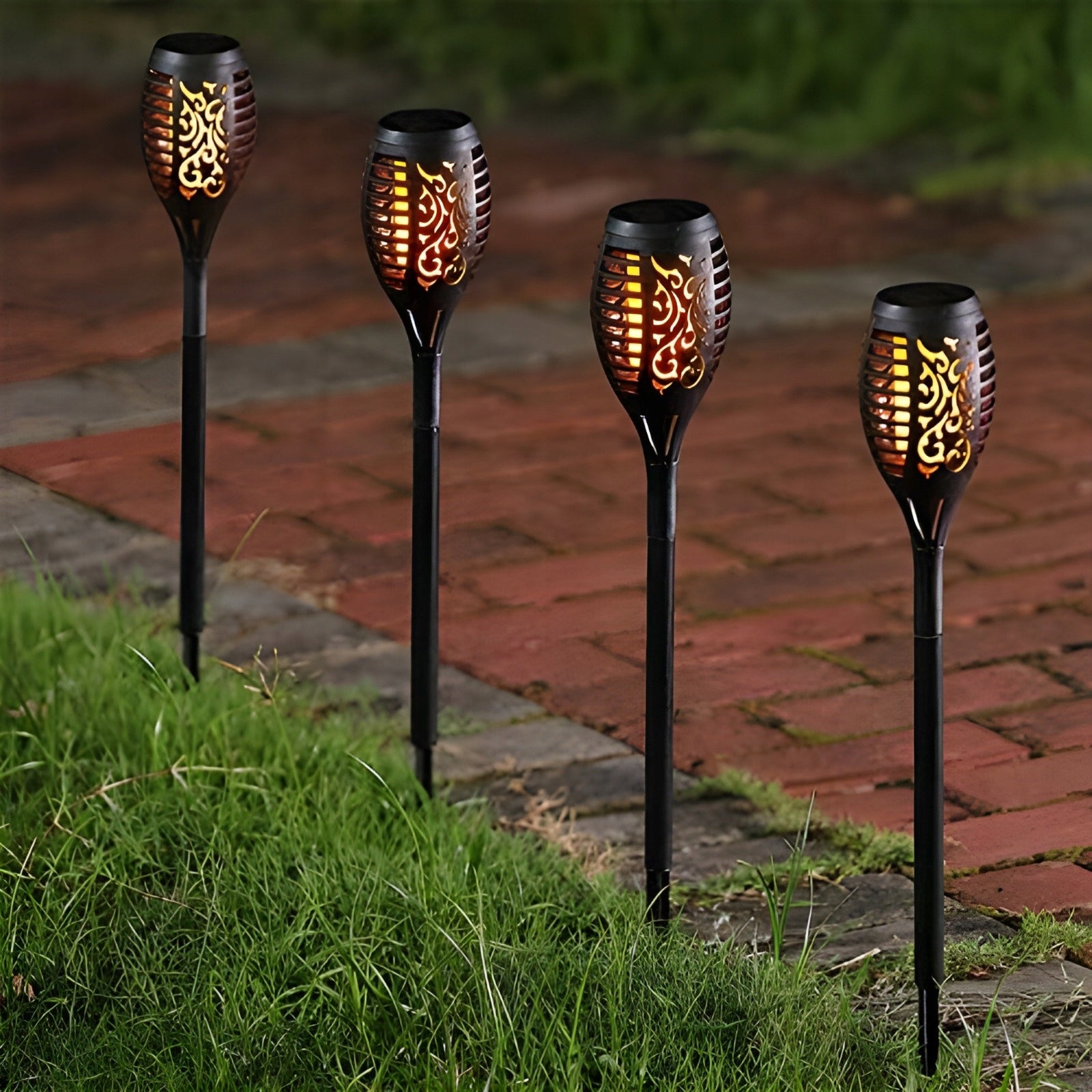 8x Solar Garden Torch Lamp LED Flame Lights For Garden SET Manufacturer code Lampa Solarna Ogrodowa Pochodnia LED Płomień