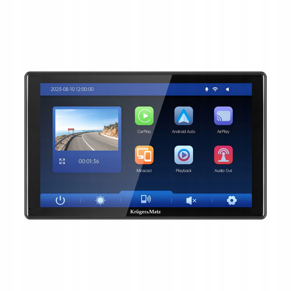 9" Android Auto Apple Carplay Media Station with DVR Kruger&Matz Packaging status original