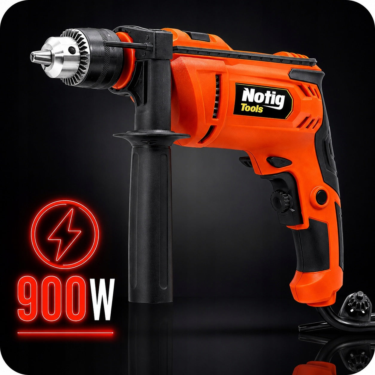 900W Hammer Drill with Variable Speed - Powerful 2-Function Set Manufacturer code N4310