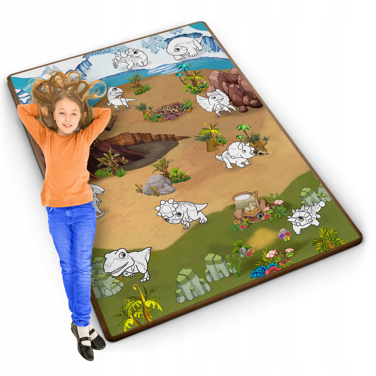 90X120 CM COLORING FOAM MAT FOR KIDS WASHABLE WATERPROOF 2IN1 Packaging status original