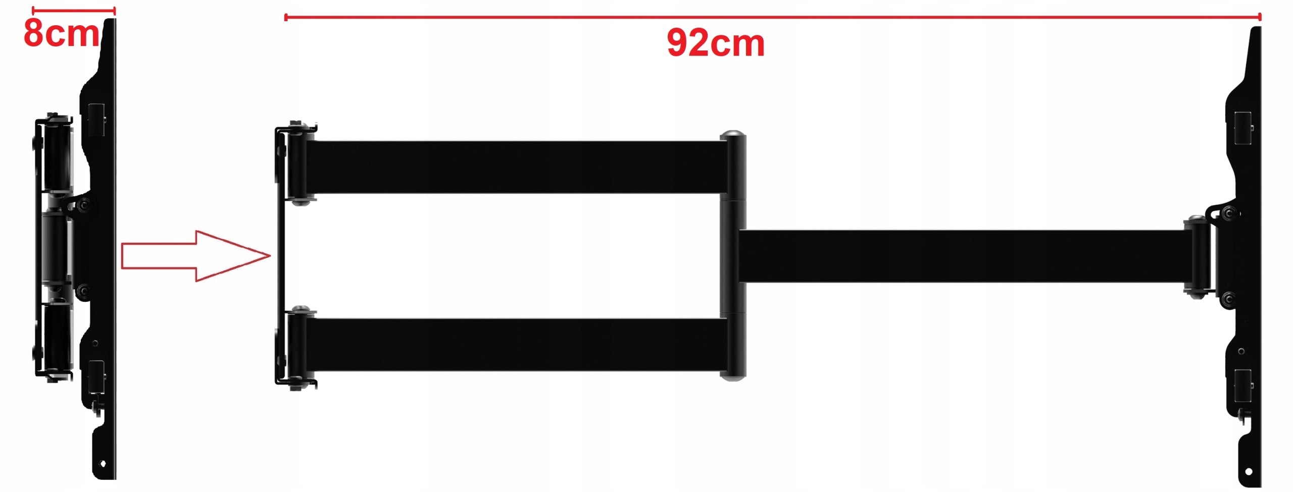 92cm LONG ARM TV MOUNT TV HANGER 50 55 65 inches SUPER STRONG Manufacturer code VX-408A