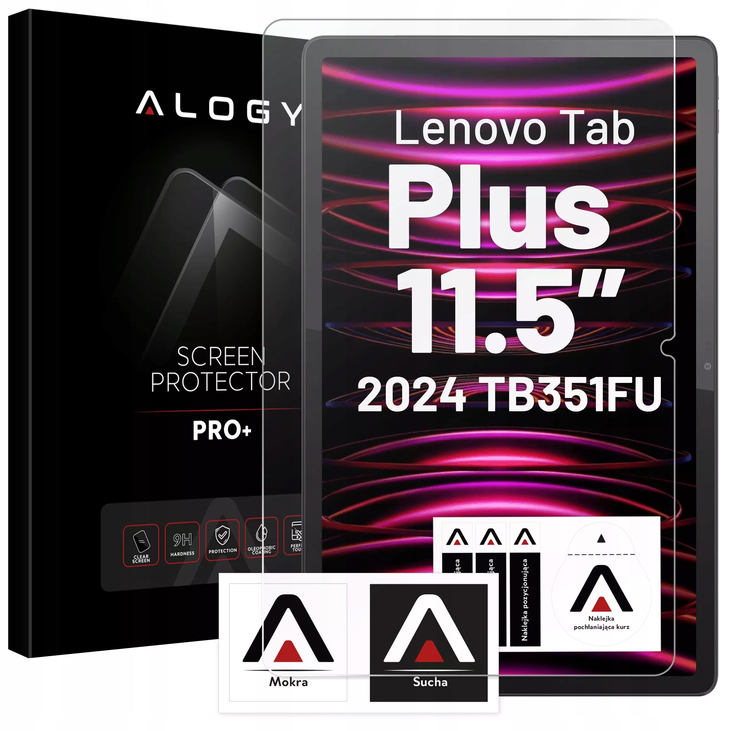 9H Tempered Glass for Lenovo Tab Plus TB351FU 11,5" 2024 - Alogy Heavy Pro+