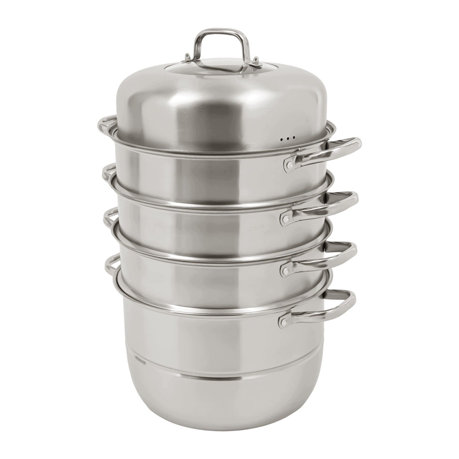 9L 32cm Stackable Steamer Stainless Steel Steamer With Lid Bottom Pot