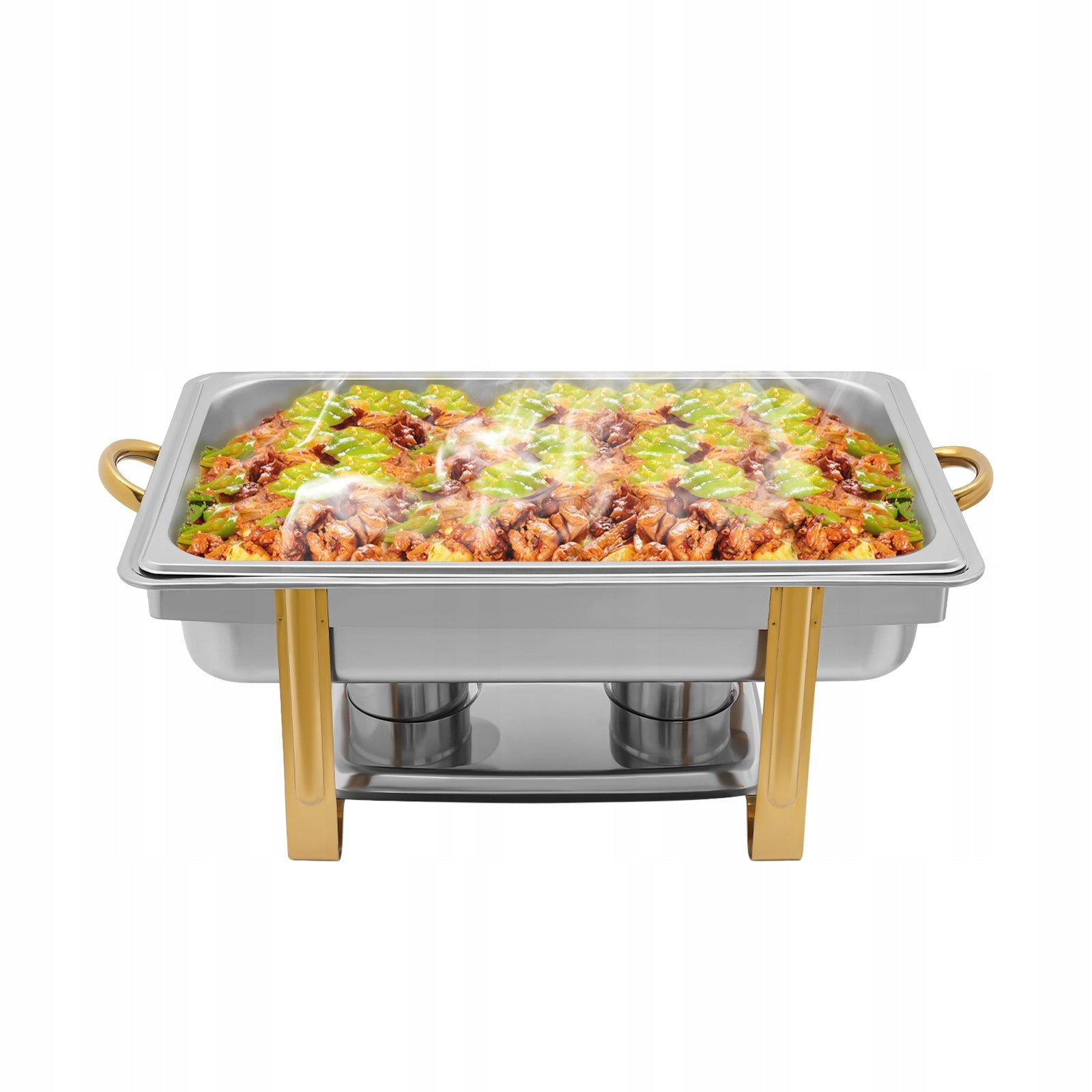 9L Buffet Heater, Stainless Steel, Gold Accents Packaging status original