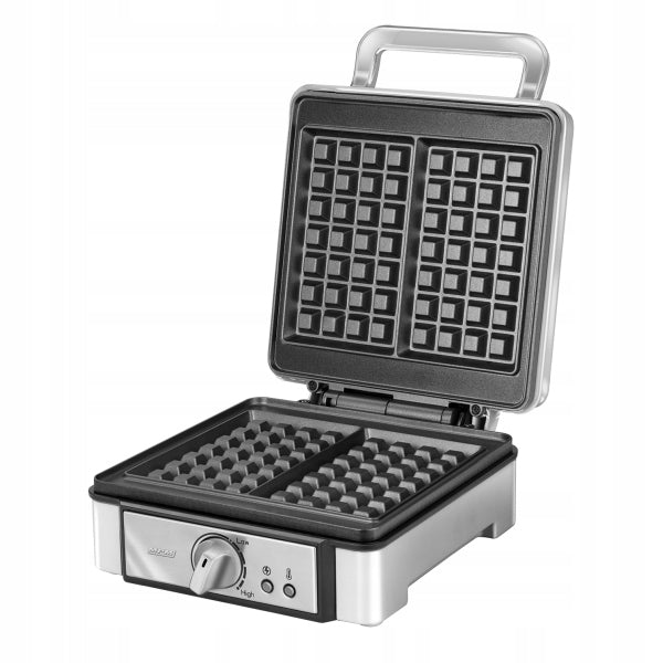 9X15 CM WAFFLE IRON MPM MGO-13 SILVER HIGH POWER! 1400W STRONG Manufacturer code MGO-13