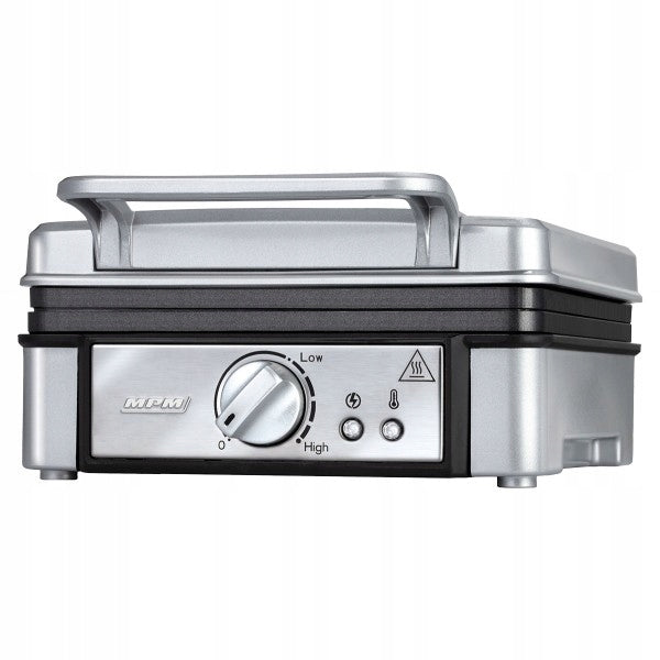 9X15 CM WAFFLE IRON MPM MGO-13 SILVER HIGH POWER! 1400W STRONG Packaging status original